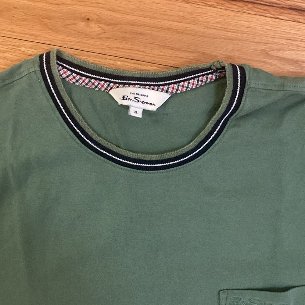 Ben Sherman Green Ringer T - Size XL